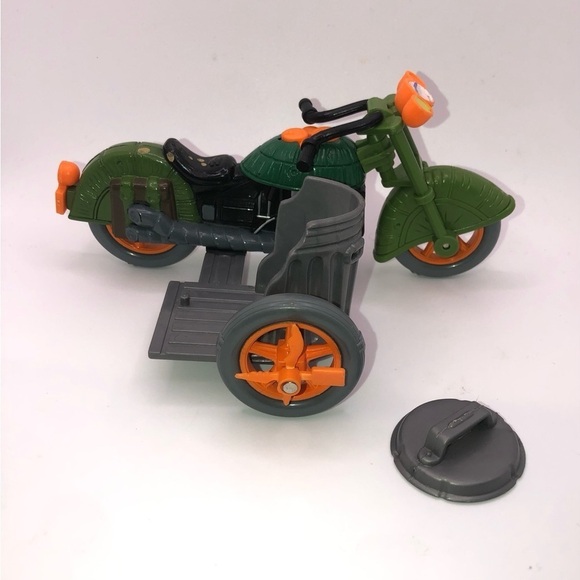 80S TMNT Accessory Set Turtlecycle w Sidecar & Shield 100% Complete Set - Picture 3 of 4